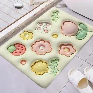 3D 착시 욕실 논슬립 배스 매트 가든 화장실 발매트