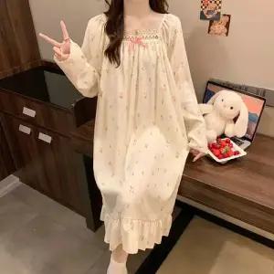 하트잠옷 잠옷세트 긴팔 빅사이즈 잠옷 커플 레이스 롱스커트 패피1