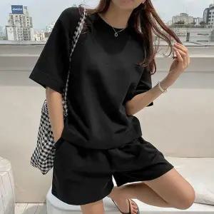 [하프클럽/]반팔 셋업 코디반바지 여성 여름 셔츠 세트