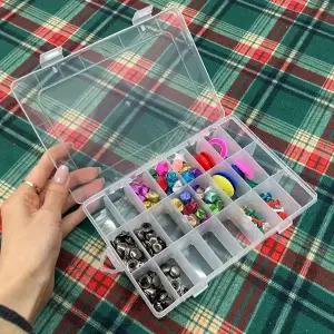 [하프클럽/]비즈보관함 24칸 악세사리 보관통 투명 파츠통