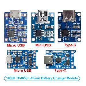 5Pcs Type-c 마이크로 USB 5V 1A 18650 TP4056 보호 기능이있는 리튬 배터리 충전기 모듈