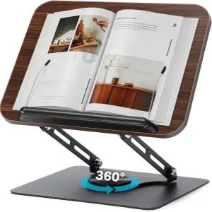 360 회전식 독서용 책꽂이 요리 노트북블랙 교과서 호환 사무실용 요리책 악보 호두과 태블릿 가능합니다