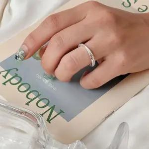 [옷자락]여자 크로스 도트 레이어드 실버 포인트 반지