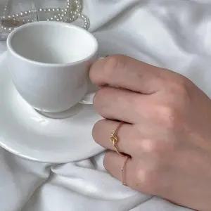 [옷자락]여자 미니 꼬임 오픈 데일리 레이어드 반지