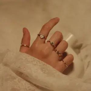 [옷자락]여자 데일리 레이어드 반지 주얼리 세트