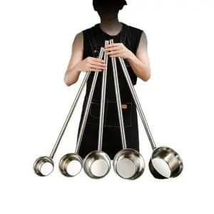 긴 업소용 스테인레스 대형 급식 냄비 주방 가정 손잡이 국자 스테인리스