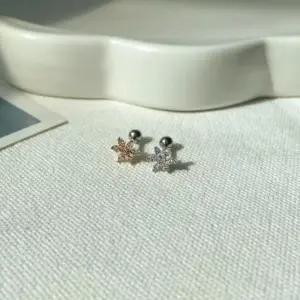 [옷자락]여자 써지컬스틸 눈꽃 바벨 라블렛 교체 가능 피어싱