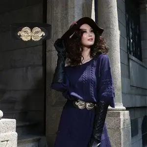 [하프클럽/]고무줄 스판벨트 와이드 여성 허리띠