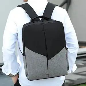 USB 포트 투톤 백팩 미디백 파우치 세트 캐주얼 백팩 중학생책가방 학원가방 USB가방