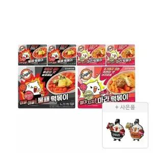 아워홈 온더고X한화이글스 이글이글! 불패떡볶이 362g, 3개+절대지지! 마라떡볶이 366g, 3개 러기지택, 1개