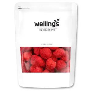 웰링스 동결건조 말린 웰빙칩 건강한 저칼로리 과일 과자 딸기칩100g