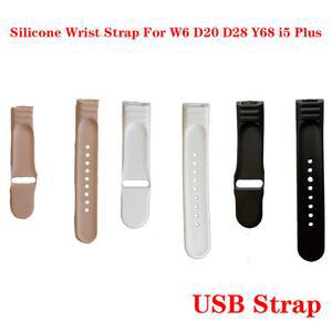 실리콘 손목 스트랩 스마트 워치 팔찌 밴드 i5 플러스 D20 D28 Y68 W6 USB