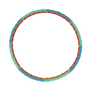 지압훌라후프 조립식 돌기 뱃살 홈트 실내 훌라후프