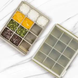 이유식큐브12구 2P 보관용기 준비물트레이 아기실리콘