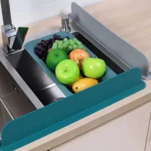 부엌 실리콘 물막이 싱크대 물튀김방지 탈부착물막이