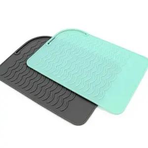 실리콘 고데기 매트 민트 고데기 보관 패드 드라이