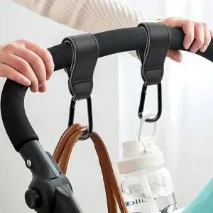 유모차 가방고리 카라비너 홀더 후크 가죽클립