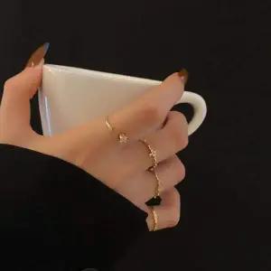 큐빅반지 레이어드링 오픈링 4종세트