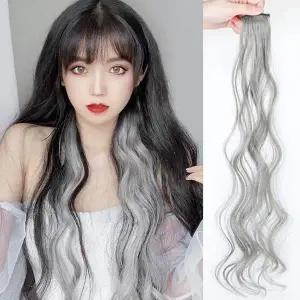 웨이브 포인트 컬러 헤어피스 붙임머리 OD-221025