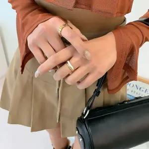 아로마스반지 골드 자개 패션 링 레이어드 포인트