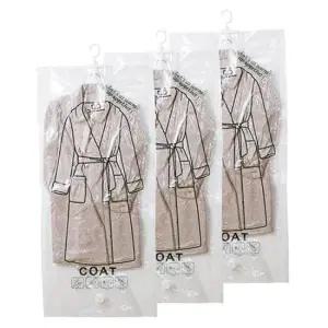 코트 겨울 옷 대형 보관 옷장 옷걸이 진공 압축팩 3개