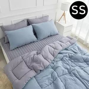 슈퍼싱글이불세트 차렵이불 패드세트 슈퍼싱글 이불 블루 패드 그레이