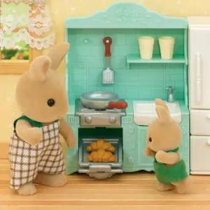 실바니안 패밀리 써니토끼의 다이닝룸 세트 인형 피규어 장난감