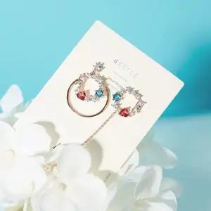 쥬얼리 은침 귀걸이 악세사리 이어링 언발 드롭귀걸이