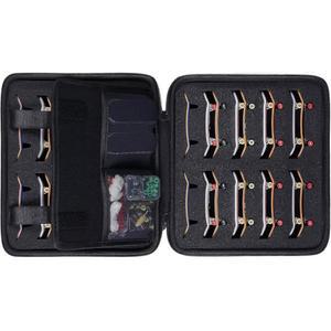 36PCS 핑거보드용 Aenllosi 하드 케이스, 미니 핑거 스케이트보드 장난감용 대용량 홀더, 그립 테이프, 베어링 휠, 트럭 및 데크와 호환(블랙, 케이스 전용)