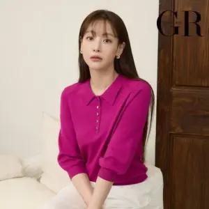 조르쥬 레쉬 26SS 버튼 포인트 카라 니트 4종1253252