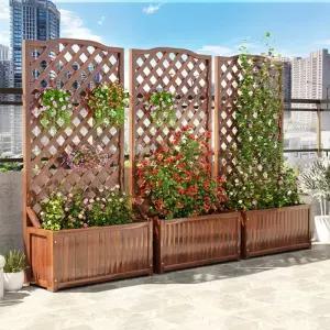 방부목 울타리 파티션 가림막 정원 테라스 화분 펜스