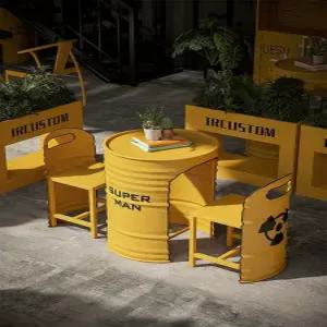 포장마차 테이블 레트로 인테리어 컨셉 의자 가구 야장