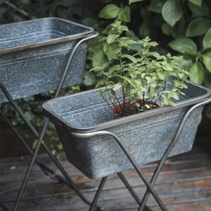 양철통 바스켓 바구니 스탠드 식물 철제 다용도 양동이