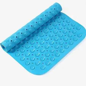 블루 타일흡착 욕실매트 46x77cm 미끄럼방지 화장실 욕실 매트