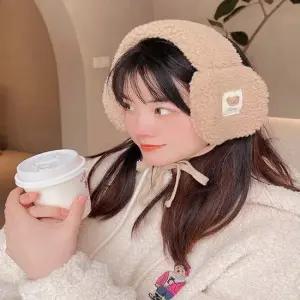 여자 겨울 귀도리 곰돌이 귀마개 뽀글이 양털귀마개