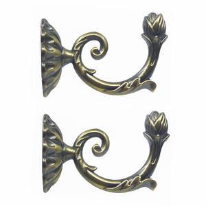 Ailejia 1쌍 커튼 홀드백 금속 벽 장착 타이백 솔리드 컬러 심플함 유럽 디자인 브론즈