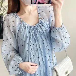 블루 원피스 시원한 샤랄라 임산부