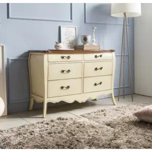 곡선미 프랑스 엔틱풍 3단 원목 서랍장(120cm) 이쁜 멀티 다용도함 옷 나무