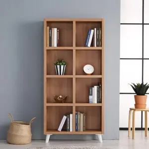 아이방 낮은 4단 우드 미니 책장(84cm 6색) 책꽂이 전면 진열장 아이들