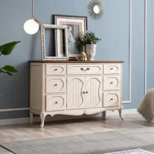 이태리 빈티지가구 장식용 3단 콘솔 수납장(140cm) 앤틱 옷장 서랍 고급 옷