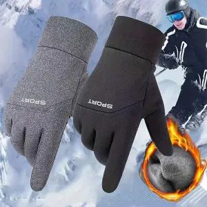방풍 및 방수 야외 장갑 터치 스크린 엄지손가락 검지 손가락 끝 달리기 사이클링을 위한 따뜻한