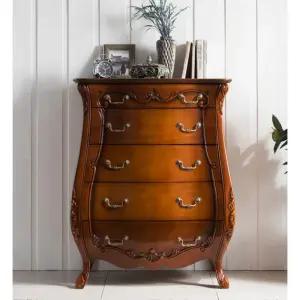 엘레강스 수공예 엔틱 원목 5단 서랍장 / 다용도함 고급 옷장 모던 옷 예쁜