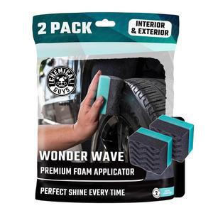 케미컬 가이 원더 웨이브 듀라폼 타이어 샤인 어플리케이터 패드 - 트럭 및 SUV용 드레싱, 보호제, 왁스, 폴리시 자동차 디테일러 제품을 적용하는 폼 2팩