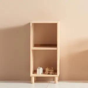 아이 작은방 침실용 슬림 원목 미니 선반장 키즈 진열장 책꽂이 교구 낮은