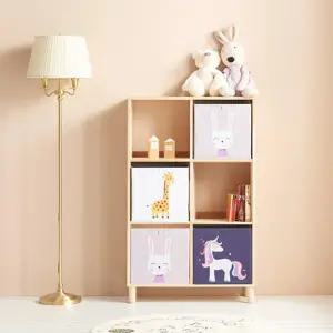 내츄럴 북유럽 원목 3단 6칸 아기방 책장 어린이집 아동용 진열장 키즈룸