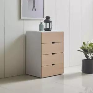 미니멀 침실 거실 포인트 4단 서랍장400(7컬러) 아파트 기숙사 선반 수납