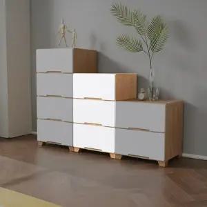 북유럽 모던 화이트 3단 소형 서랍장500 원룸 자취방 고급 옷장 서랍정리함