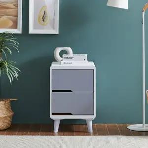 원룸 자취방 거실 미니 2단 수납 서랍장(40cm 6컬러) 우드 서랍정리함 깊은