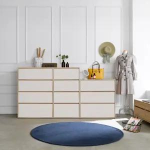 북유럽 네추럴오크 3단 수납 서랍장(80cm 2컬러) 심플 주방 유럽풍 광폭 옷