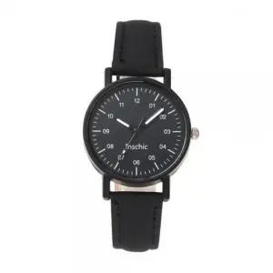 bns 뉴 정장 손목 시계 여자 여성 학생 아날로그 초 침 공용 커플 가죽 밴드 패션 만보기